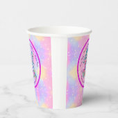 Mermaid 2nd誕生日の変更の編集文字のパーソナライズ 紙コップ (右)