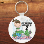 Mermaid 2nd誕生日Tシャツとギフト キーホルダー (正面)