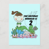 Mermaid 2nd誕生日Tシャツとギフト ポストカード (正面)