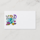 Mermaid 2nd誕生日Tシャツとギフト 名刺 (裏面)