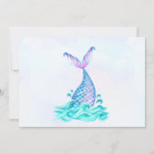 Mermaid 2nd Birthday Two The Seaパーティー写真 招待状 (裏面)