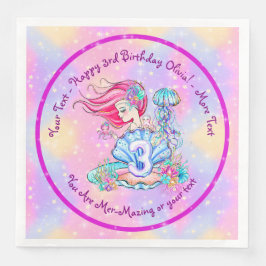 Mermaid 3rd誕生日の変更の編集文字のパーソナライズ