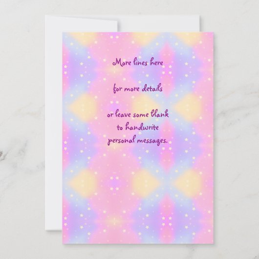 Mermaid 3rd誕生日の変更の編集文字のパーソナライズ サンキューカード (裏面)