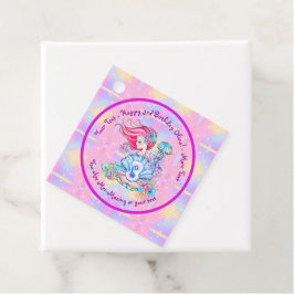 Mermaid 3rd誕生日の変更の編集文字のパーソナライズ フェイバータグ