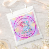 Mermaid 3rd誕生日の変更の編集文字のパーソナライズ フェイバーバッグ (クリップ留めされた状態)