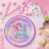 Mermaid 3rd誕生日の変更の編集文字のパーソナライズ ペーパープレート (パーティー)