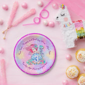 Mermaid 3rd誕生日の変更の編集文字のパーソナライズ ペーパープレート (パーティー)