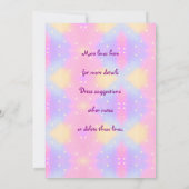 Mermaid 3rd誕生日の変更の編集文字のパーソナライズ 招待状 (裏面)