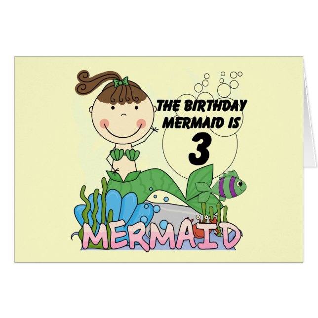 Mermaid 3rd誕生日Tシャツとギフト (正面横)