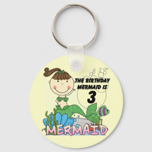 Mermaid 3rd誕生日Tシャツとギフト キーホルダー