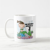 Mermaid 3rd誕生日Tシャツとギフト コーヒーマグカップ (左)