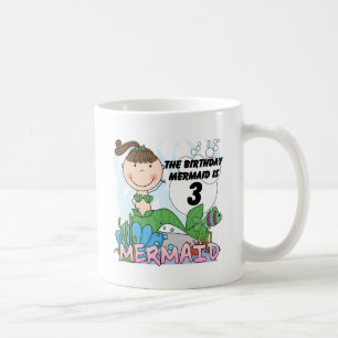Mermaid 3rd誕生日Tシャツとギフト コーヒーマグカップ