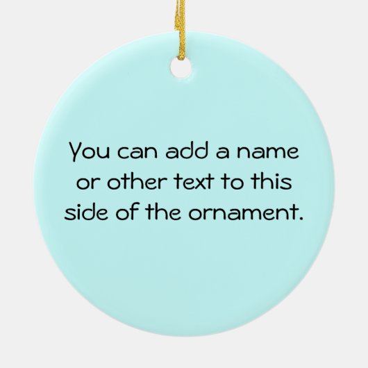 Mermaid 3rd誕生日Tシャツとギフト セラミックオーナメント (裏面)