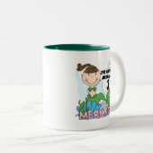 Mermaid 3rd誕生日Tシャツとギフト ツートーンマグカップ (正面右)