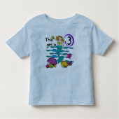 Mermaid 3rd誕生日Tシャツとギフト トドラーTシャツ (正面)