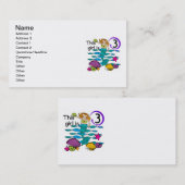 Mermaid 3rd誕生日Tシャツとギフト 名刺 (正面/裏面)