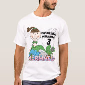 Mermaid 3rd誕生日Tシャツとギフト Tシャツ (正面)