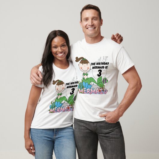 Mermaid 3rd誕生日Tシャツとギフト Tシャツ (ユニセックス)