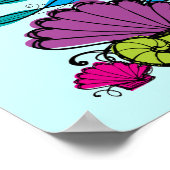 Mermaid 4th誕生日Tシャツとギフト ポスター (角)