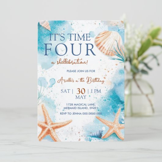 Mermaid 4th Birthday 招待状 (スタンド正面)