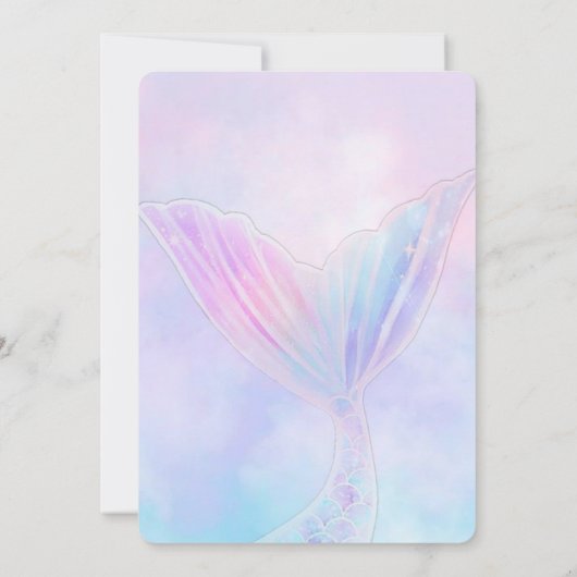 Mermaid 4th Birthday 招待状 (裏面)