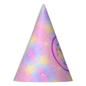 Mermaid 4th Birthday Change編集文字パーソナライズ パーティーハット (左)