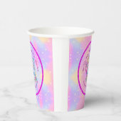 Mermaid 4th Birthday Change編集文字パーソナライズ 紙コップ (右)