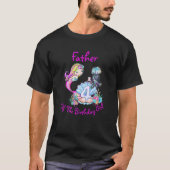 Mermaid 4th Birthday Edit Change Name文字Father Tシャツ (正面)