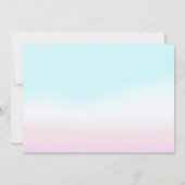 Mermaid 6th誕生日スプラッシュパーティー写真 招待状 (裏面)