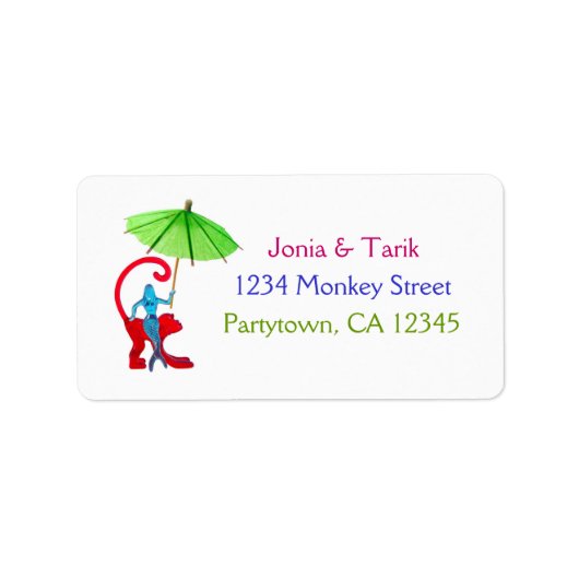 Mermaid Addressスタンプを飲む ラベル (正面)