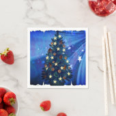 Mermaid and Starfish Christmas Tree Napkins スタンダードカクテルナプキン (インサイチュ)