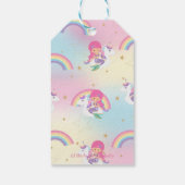 Mermaid and Unicorn Pool Birthday Party Thank You ギフトタグ (裏面)