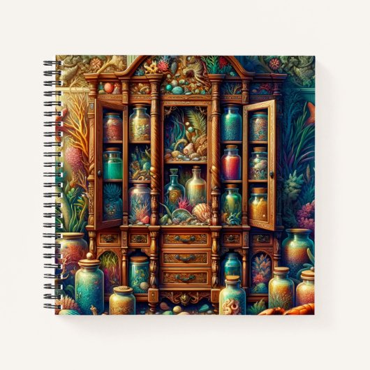 Mermaid Apothecary – Enchanted Ocean Cabinet ノートブック (正面)
