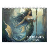 Mermaid Art Any Yearファンタジーカレンダー カレンダー (カバー)