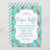 Mermaid Baby Shawer Game 5x7招待状 招待状 (正面/裏面)