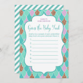 Mermaid Baby Shawer Game 5x7招待状 招待状 (正面/裏面)