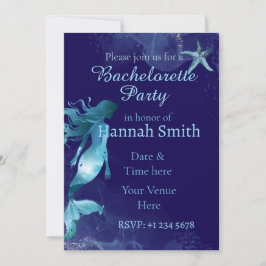 Mermaid Bachelorette Beach Party Invitation  招待状