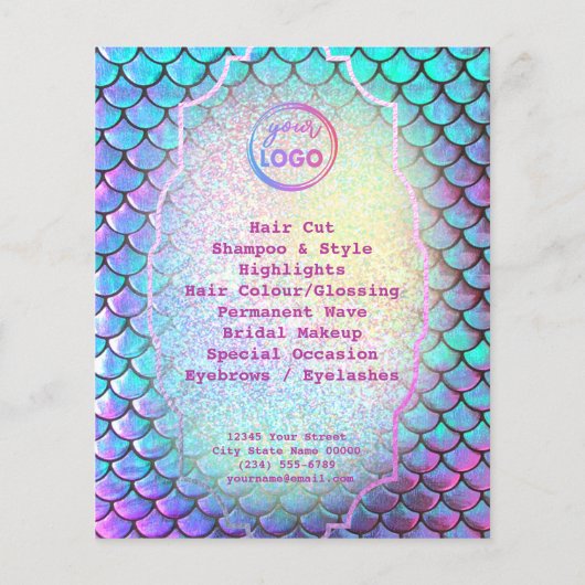 mermaid beauty salon チラシ (裏面)