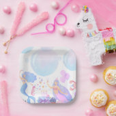 Mermaid Birthday ペーパープレート (パーティー)