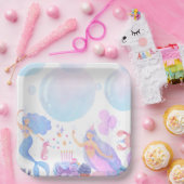 Mermaid Birthday ペーパープレート (パーティー)