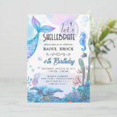 mermaid birthday 招待状 (スタンド正面)