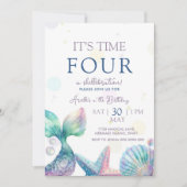 Mermaid Birthday 招待状 (正面)