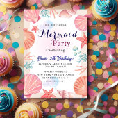 Mermaid Birthday Bash 招待状