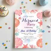 Mermaid Birthday Bash 招待状