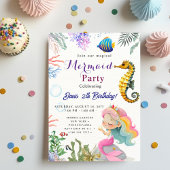 Mermaid Birthday Bash 招待状