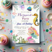 Mermaid Birthday Bash 招待状