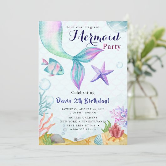 Mermaid Birthday Bash 招待状 (スタンド正面)