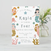 Mermaid Birthday Invitation 招待状 (スタンド正面)
