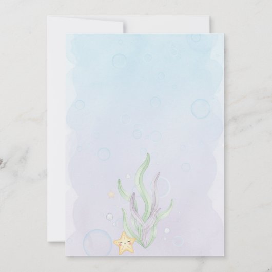 Mermaid Birthday Invitation 招待状 (裏面)