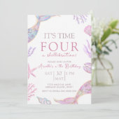 Mermaid Birthday Invitation 招待状 (スタンド正面)